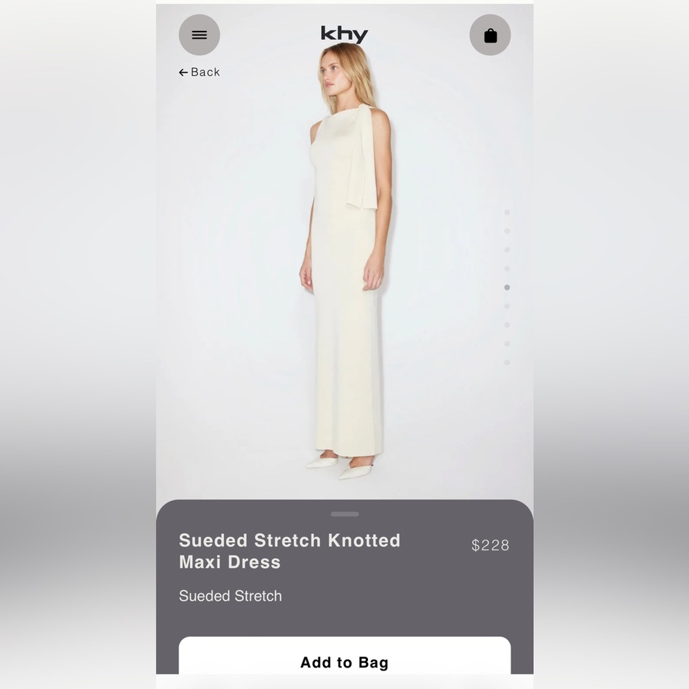 NWT Khy Sueded Stretch Knotted Maxi Dress